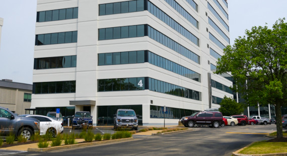 The exterior of our office building